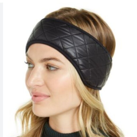 Ugg Winter Headband New Women All Weather Black Quilted Puffer faux fur Gift - Picture 1 of 11